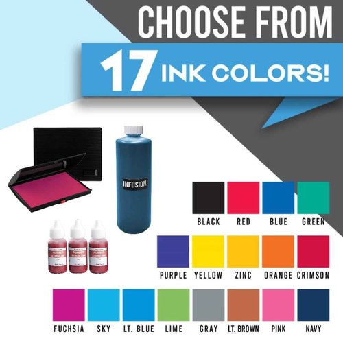 Infusion 7" x 8" Extra Large Industrial Stamp Ink Pad, Your Go to Large Stamp Ink Pad for Bright Color, Even Coverage and Durability, Black Stamp Pad