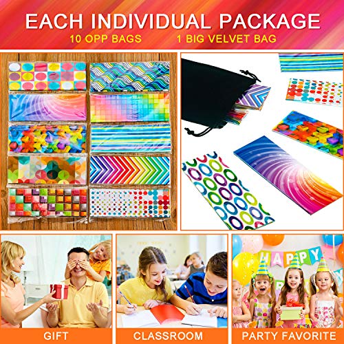 Outus 100 Pack Laminated Optical Reading Bookmarks - Creative & Durable Bookmarks with 20 Patterns