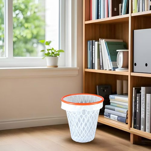 8 Pcs Basketball Trash Can 4.5 Gallon Basketball Garbage Can Plastic Waste Basket Trash Bin Gift for Home Office Kitchen Living Room Gym