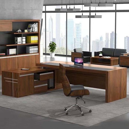 Luxury Executive Desk L Shape, L-Shaped Executive Office Desk, L Shaped Modern Desks, Wood Large Desks for Home Office (Left, 87" L x 63" W x 30" H)
