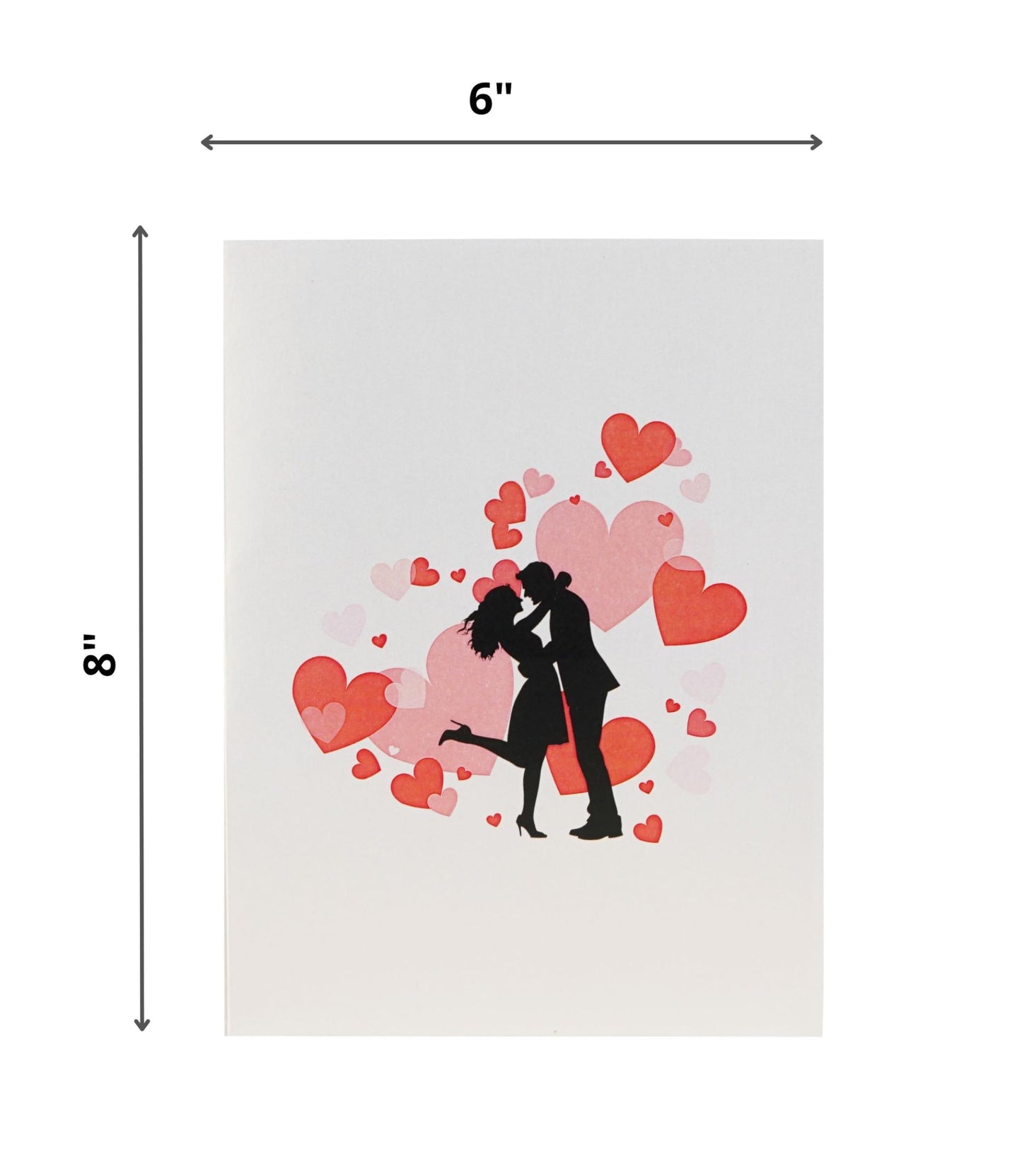PQ Bees Pop Up Anniversary Cards, Valentines Day Cards, 6x8in Wedding Anniversary Card, 3D Romantic Gift for Her, Him, Husband, Wife, Couple, Birthday Card (Heart U)