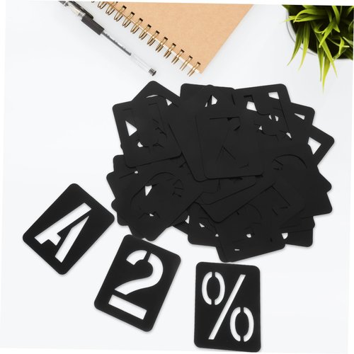 DOITOOL 42Pcs Alphabet Letter Stencils Reusable Painting Templates for Graffiti Home Decor and Furniture for Creative Expression Various Surfaces