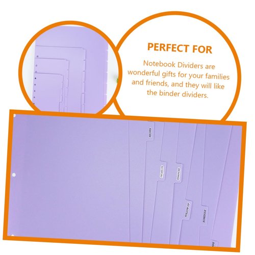 Gatuida 8pcs Aesthetic Binder Dividers Page Markers for Organizing Notebooks Journal and Reports Daily Use Tabs Soft for