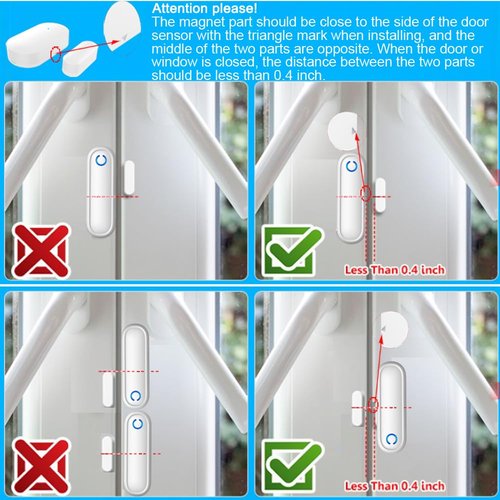 YisTech Caregiver Pager WiFi Door Alarms for Dementia Patients with Phone App,WiFi Smart Door Sensor Alarm for Kid Safety/Home Security/Elderly/Business/Store/Mailbox(2 Sensor 1 Gateway)