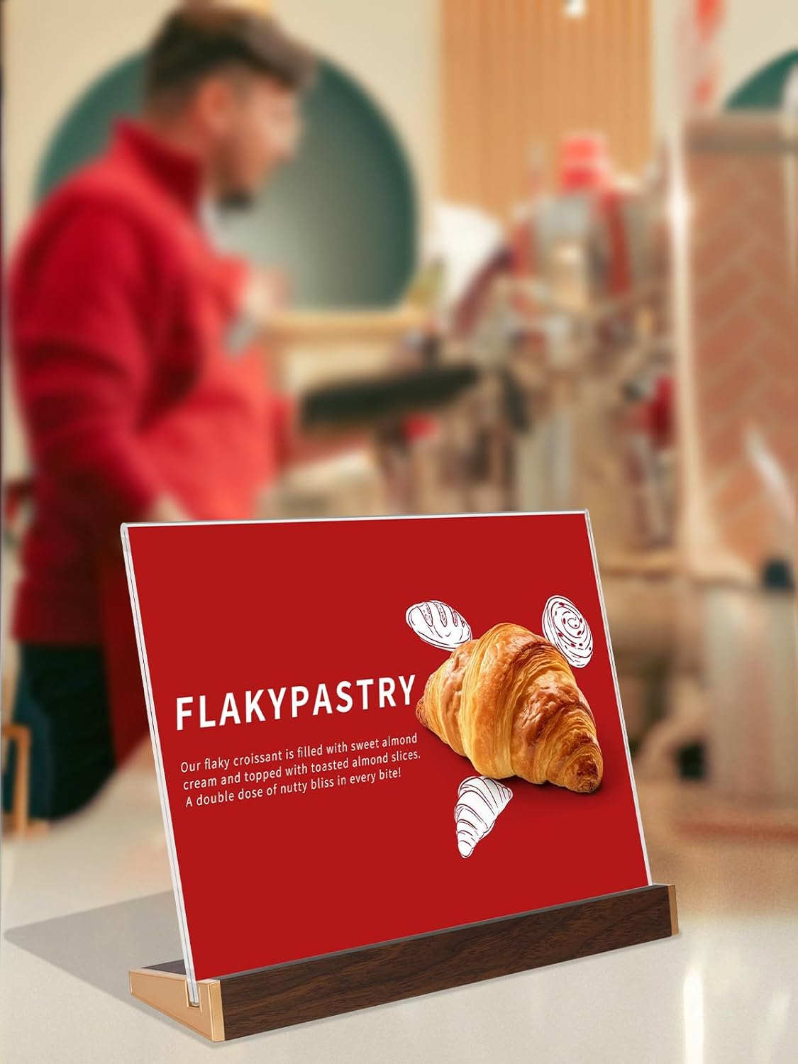 Acrylic Sign Holder - 8.5 x 11 Horizontal Display Frame for Restaurants & Offices | 3 Pack