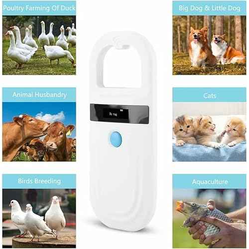 Animal Chip ID Scanner Dog Microchip Reader with OLED Display Screen Supports FDX-B£¨ISO11784/11785£© and EMID Microchips