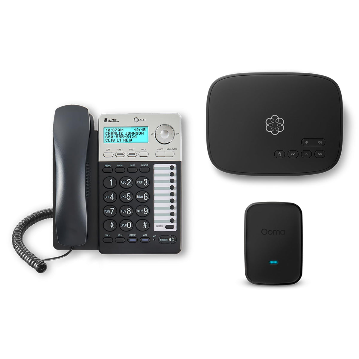 Ooma Home Office Phone Service Bundle with Concierge 24/7 Support. Includes Unlimited North America Calling, 2 Lines, 3-Way conferencing, Call Blocking, Mobile app. Subscription Required