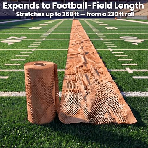 Honeycomb Packing Paper Roll 12" x 230ft Eco-Friendly Cushioning Wrap for Shipping & Moving