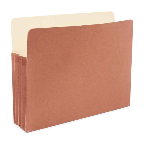 Staples File Pocket Folders, 3.5 Inch Expandable Sides, Letter Size, Easy Organizing & Document Storage, 25-Pack, Brown