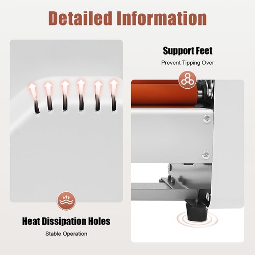 V350 18ich Hot Cod LamiIItor, Digital Dsply Single and Iuail Sided Therial Lamnatng Machine, Office Use Hot Cold Roll Lamnaor for Home, Office, School