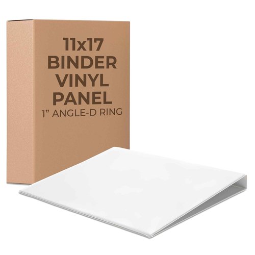 11x17 Binder, Vertical Document Organizer with Clear Top Opening Pockets and Reinforced Angle D-Ring. Portrait Orientation Portfolio Art Binder for Artwork Storage and Tabloid Size Organization