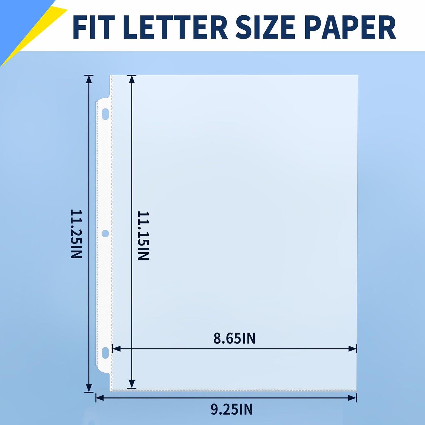 SUNEE Sheet Protectors 600 Packs for 3 Ring Binder, 8.5x11 Clear Plastic Page Sleeves for Paper, Documents, Certificate, Sheet Music, Recipe, File