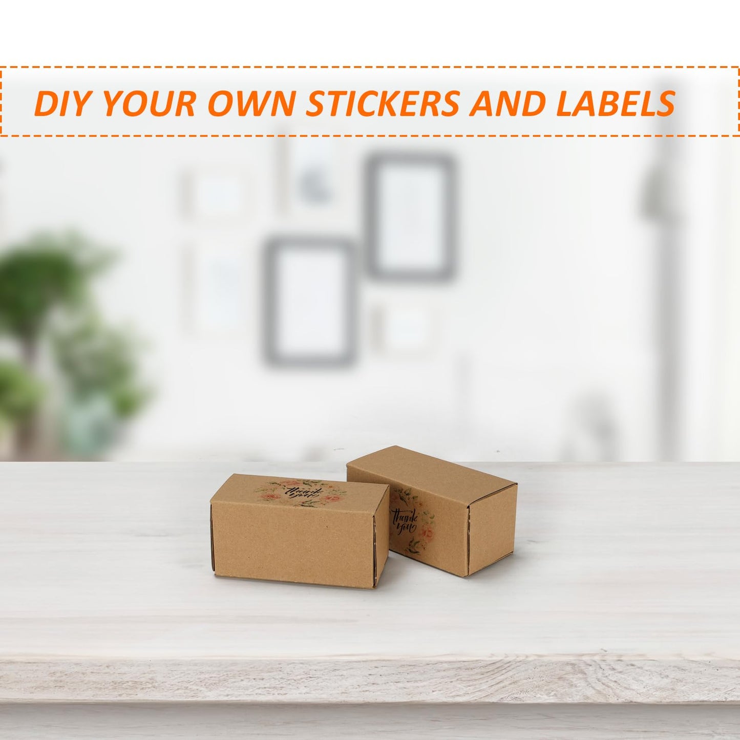 HORLIMER 4.6x2.2x2.2 inches Shipping Boxes Set of 100, Brown Corrugated Cardboard Box Literature Mailer