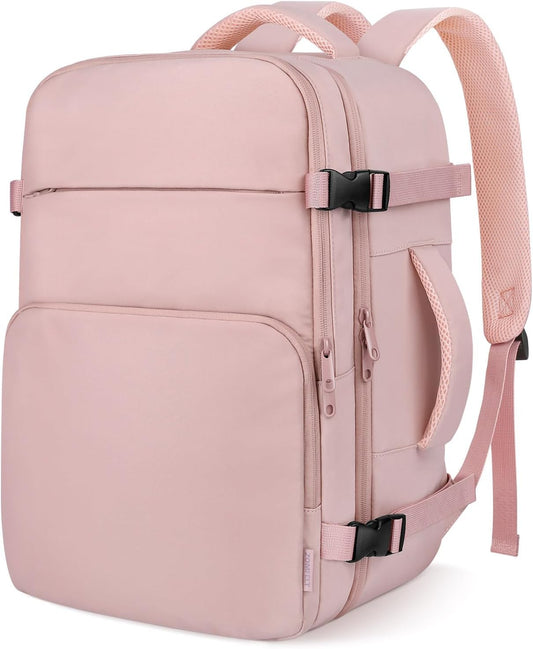 ZOMFELT Travel Backpack - TSA Approved 15.6-Inch Laptop Bag for Men & Women | Casual Pink Daypack