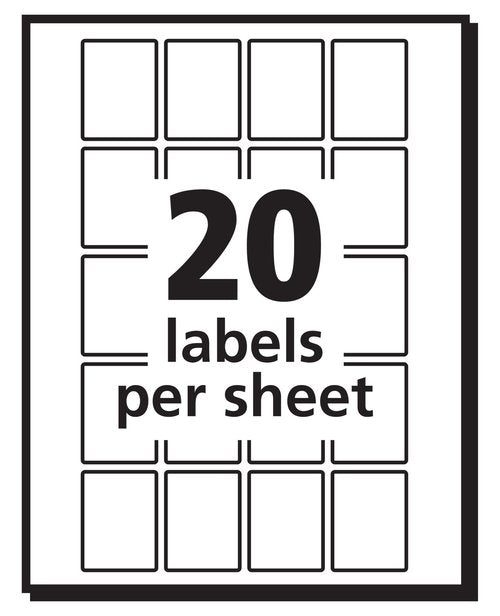 Avery Self-Adhesive Removable Labels, 0.75 x 1 Inches, White, 18 Packs (5428)