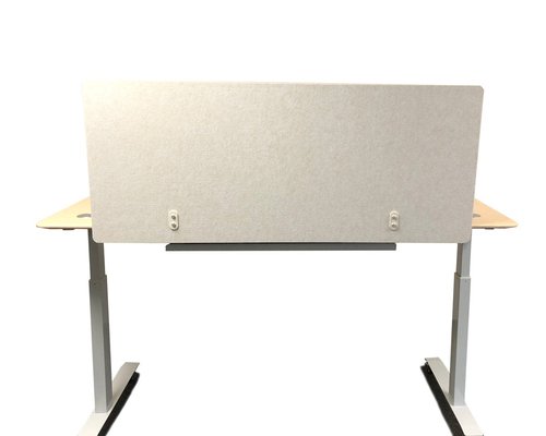 ApexDesk Artsonic 54-Inch Dual-Use Modesty Vanity Panel Divider Made of Polyester Fiber with Clamps for Standing Desk (54", Beige)