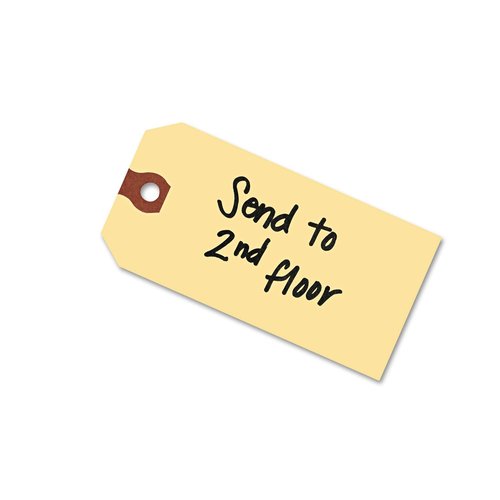 Avery unstrung Shipping Tags, 11.5 pt. Stock, 6-1/4" x 3-1/8", 1,000 Manila Hang Tags (12308)