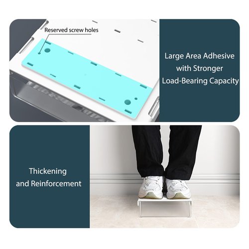 2 Pack Under Drawer Organizer, Slide Out Under Desk Storage, Self-Adhesive Drawer Attachment for Office, School, Home, Hidden Desktop Organizer for Office Supplies & Home Essentials (Black)