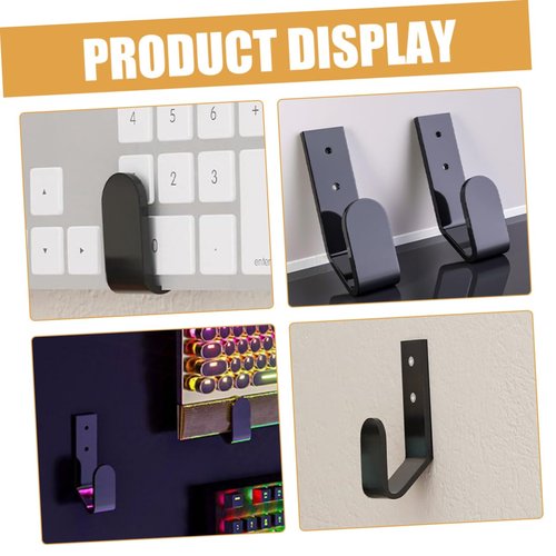 POPETPOP 2Pcs Wall Keyboard Holder Acrylic Storage Rack Compatible with All Keyboards Sleek Wall Mounted Design for Easy Installation for Desk Organization