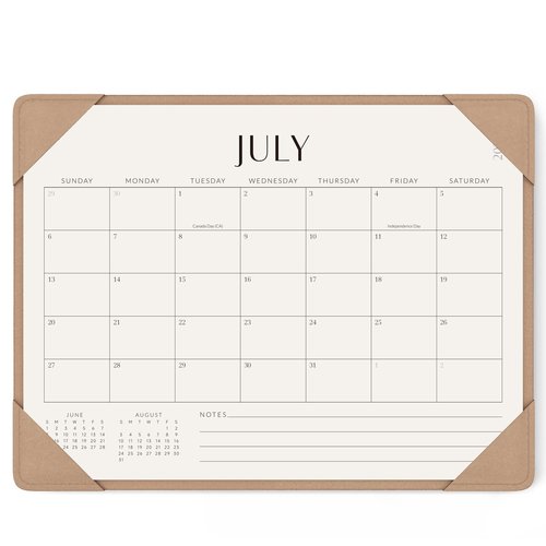 Jotsome Desk Calendar 2025-2026 with Desktop Mat, Academic Desk Pad Calendar From July 2025 to December 2026 14x10.5 inch, Desk Blotter Calendar for Home Office and School, Easy Planning, Apricot