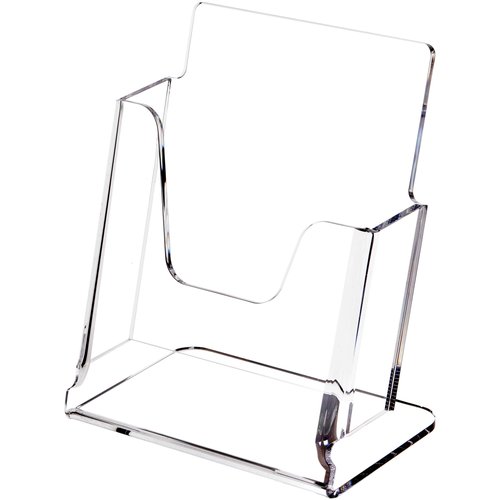 HeZone Acrylic Brochure Holder 6X8 Inches Clear Acrylic Flyer Holder Brochure Holder Sign Holder Pamphlet Holder Menu Holder Display Stand 1 Pack For Weddings Offices Exhibition Restaurants Hotel Etc…