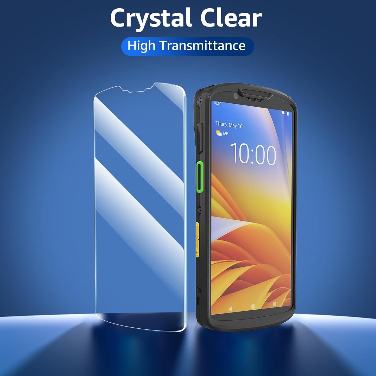 Zebra Tempered Glass Screen Protector - 9H Scratch-Resistant HD Protection for TC53/TC58 (New 2026)