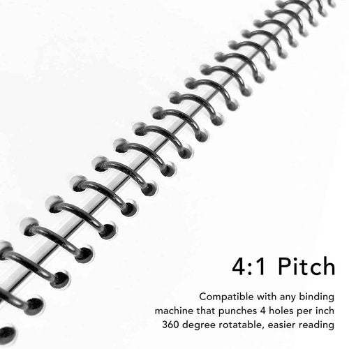 LiebeWH 18 Pack Plastic Spiral Binding Coils with 310 Sheet Capacity 38mm Diameter 4:1 Pitch 360 Degree Rotation for Letter Size Documents, LiebeWH9faekcq0b3