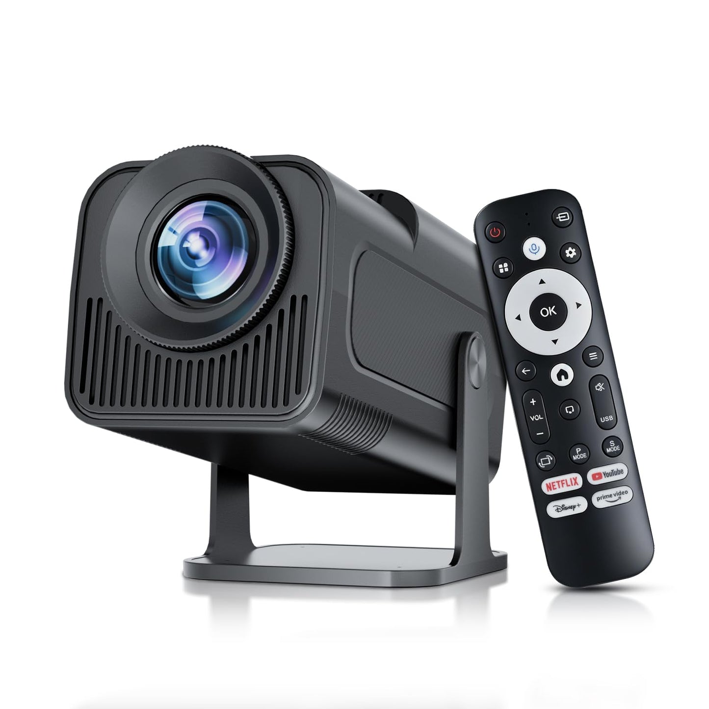 Mini Projector WiFi Bluetooth 5.4, Native 1080, Compatible with Netflix, 4K