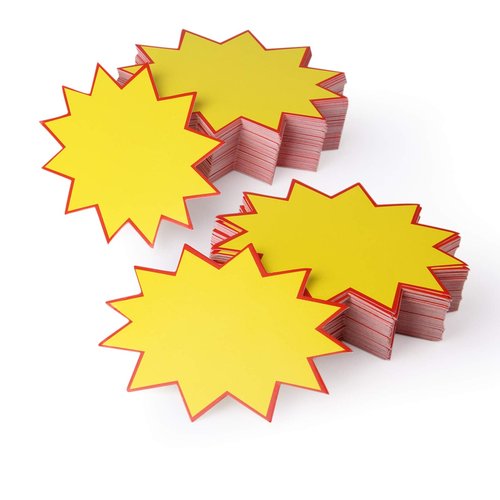 200Pcs Blank Star Retail Sale Signs Sales Price Label Tags for Real Estate and Garage Sales, Fundraising, Stores, Commerce by HRLORKC