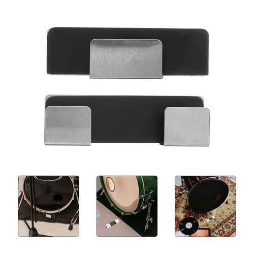 TOYANDONA 2pcs Silicone Bass Drum Hoop Guard Bass Drum Rim Protector Vibration Dampening for Home Practice Use