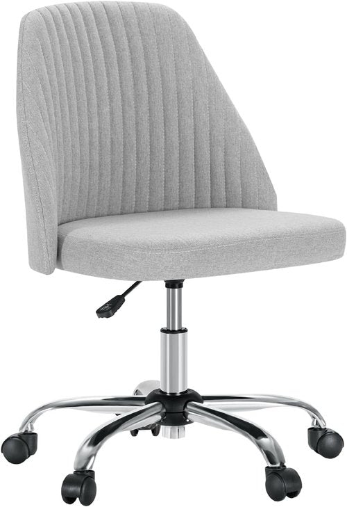DUMOS Comfy Office Chair - Height Adjustable Swivel Desk Chair with Wheels | Classic Grey for Home & Office
