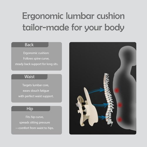Back Support for Office Chair, Lumbar Support with Up & Down Adjustment,Ergonomic Lumbar Support Pillow for Office Chair, Lumbar Pillow for Home Office Desk Chairs
