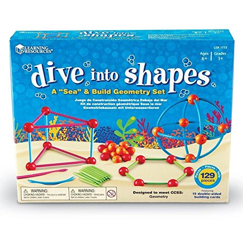 Dive Into Shapes! Learning Resources Geometric Construction Set for Kids