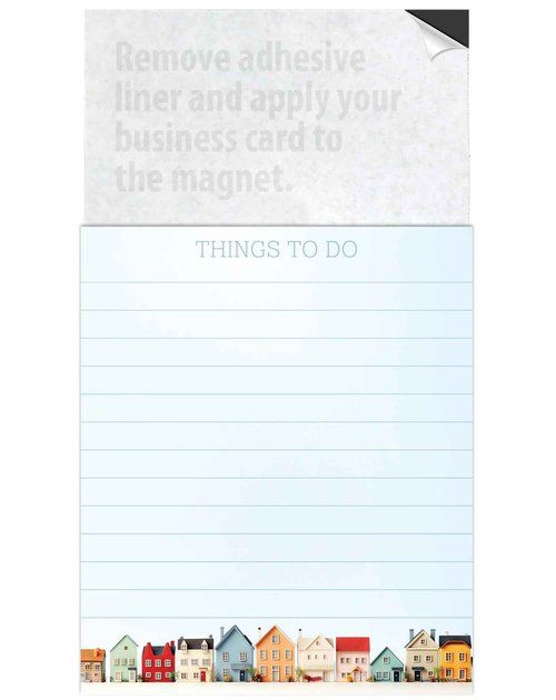 Business Card Magnet Notepads and Designer Envelopes, Peel and Stick Your Business Card, Year Round Magnetic Marketing Supply (Neighborhood - Pack of 100)