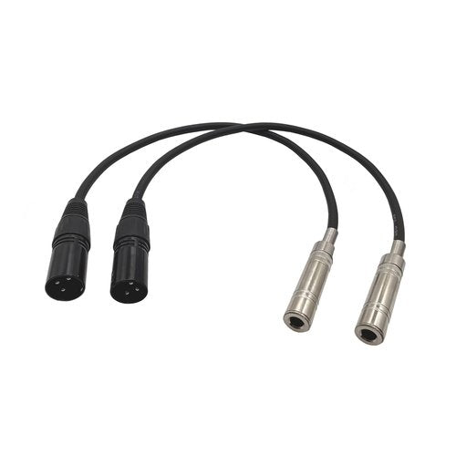 Voluty Tek XLR Male to 1/4 inch 6.35MM Female Stereo Audio Cable 3PIN XLR Male to TRS Female Cable 1 FT(30cm) 2pcs