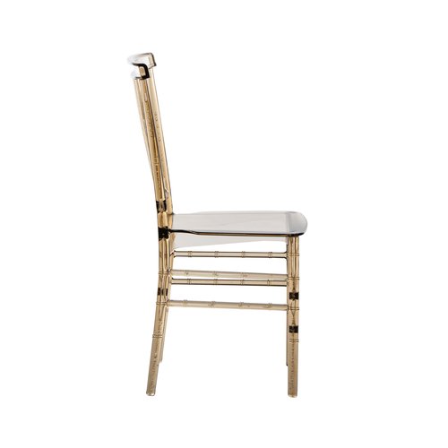 Techni Home Chiavari Style Chair, Set of 2 Stackable Acrylic Chairs, Elegant Design, Perfect for Weddings, Parties, Events, or Extra Dining Seating, Modern and Versatile for Indoor/Outdoor Use (Amber)