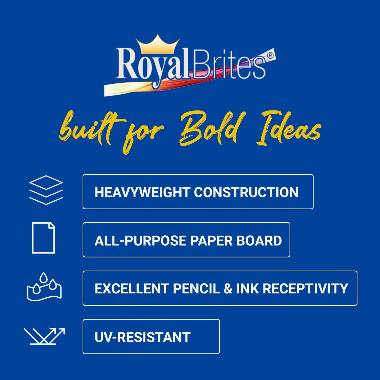 Heavyweight Illustration Board Pack, Premium 2-Sided Thick Illustration Board Large for School Projects & Art Presentations, Strong & Rigid Illustration Boards, 20" x 30", White, 9 Count