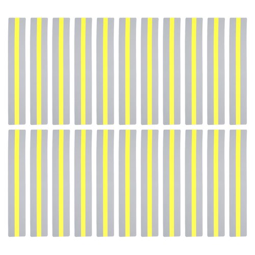 PATIKIL Guided Reading Strips, 24pcs Tracking Highlight Colored Overlay Bookmark Reduce Visual Stress Teacher Teaching Supply for Classroom, Yellow