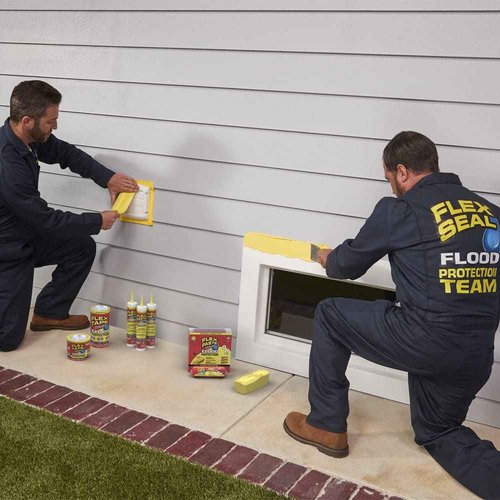 Flex Tape Flood Protection, 7.5 in x 20 ft, Waterproof Rubberized Tape, Removable, Use on Windows, Doors, Garage Doors, Casings, Thresholds, Conduits, Vents, Ducts