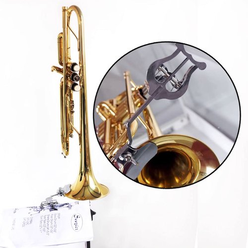 TUOREN Trumpet Marching Clamp-on Lyre Music Sheet Clip Trombone Lyre Sheet Music Holder Brass-wind Instrument Sheet Music Holder