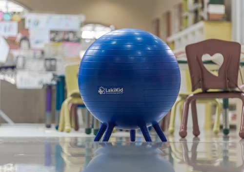 Balance Ball Chairs for Kids: LakiKid Flexible Seating Classroom Furniture- Stability Ball Chairs with Legs, Exercise Ball Chair, Yoga Ball Chair, Ideal Alternative Seating for Students (18"/45 CM)