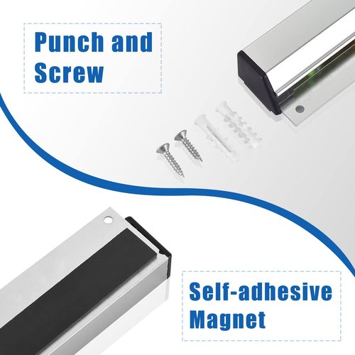 3 Pcs Ticket Rack Magnetic Note and Paper Holder Aluminum Slide Check Rack Ticket Holder for Restaurant with Strips Bill Orders Display Rail for Kitchen Restaurant Office Cafes Bar Pubs Note Organizer