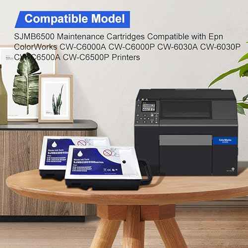 SJMB6500 Maintenance Cartridges Compatible with Epn ColorWorks CW-C6000A CW-C6000P CW-6030A CW-6030P CW-C6500A CW-C6500P Printer SJMB6000 Waste Ink Tank x 2 Pieces