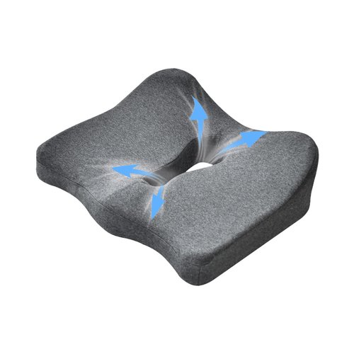 CARHOT Minimalist Memory Cotton Seat Cushion - Pressure Relief for Office Chairs, for Senior Citizen,The Cushion lab,Pressure Relief Cushions for Sitting (Dark Gray)