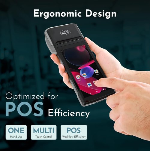 POS PDA H10 Receipt Printer - High-Speed Thermal Printer with 5.5” Touch Screen | 4G, 3GB RAM, 32GB ROM