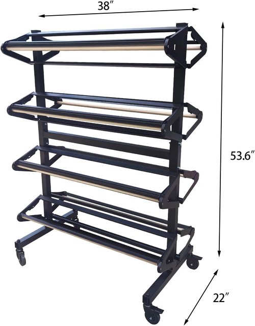Art Paper Roll Dispenser Stand | Heavy-Duty Butcher Craft Paper Holder for Classroom - Holds 8 Rolls Up to 36 Inches Wide
