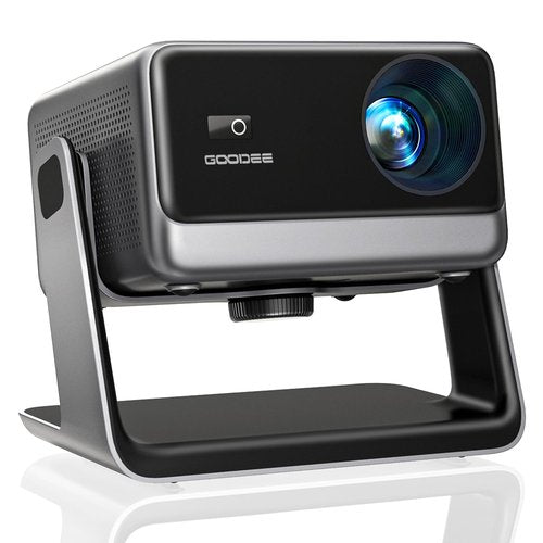 GooDee Smart Viedo Projector with WiFi and Bluetooth,1200ANSI / Dolby Audio / Auto Focus & Keystone Portable Projector, 4K Decode & 1080P Native for Home Theather