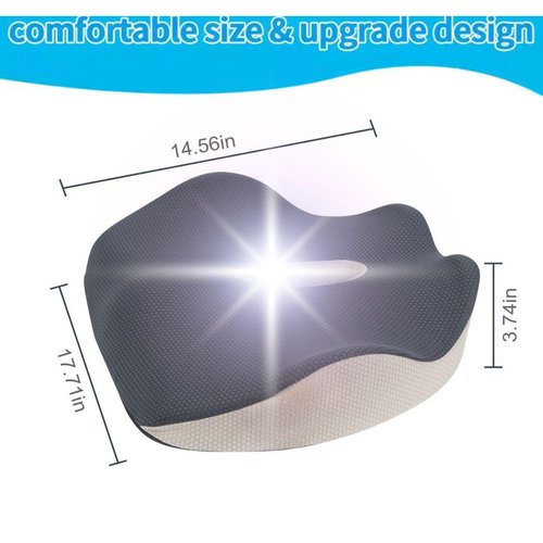 Office Chair Cushion,car seat Cushion, Ergonomic Memory Foam Seat Cushion, Supportive Comfort for Long Drives and Office Use, Airplane Seat Cushion for Long Flight