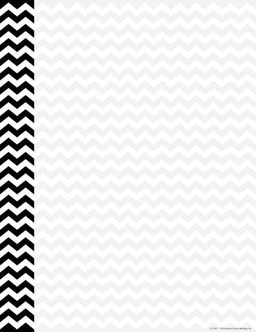 Barker Creek Designer Computer Paper 200 Sheet Set, Chevron & Stripes, Multi-Design, 50 Sheets Each of 4 Colorful Designs, Home, Office, and School Supplies, 8.5" x 11", 200 Sheets (3723)