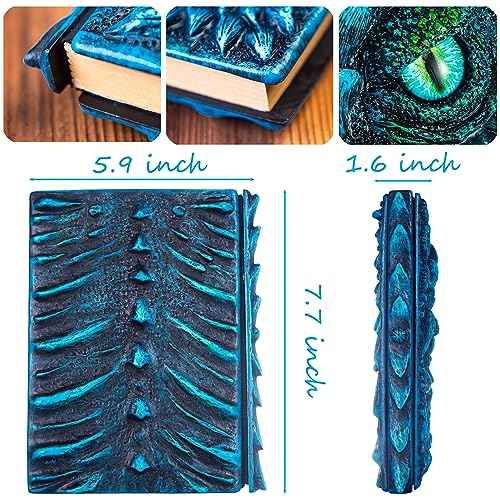 3D Dragon Eye Embossed Journal,Resin Engraving Notebook,Dnd notebook for Dragon Lovers £¬Blank Paper,Hardcover Travel Notepad for Writing,Sketchbook,Collection,Gift,Decoration A4 and A5 Size (A5-Blue